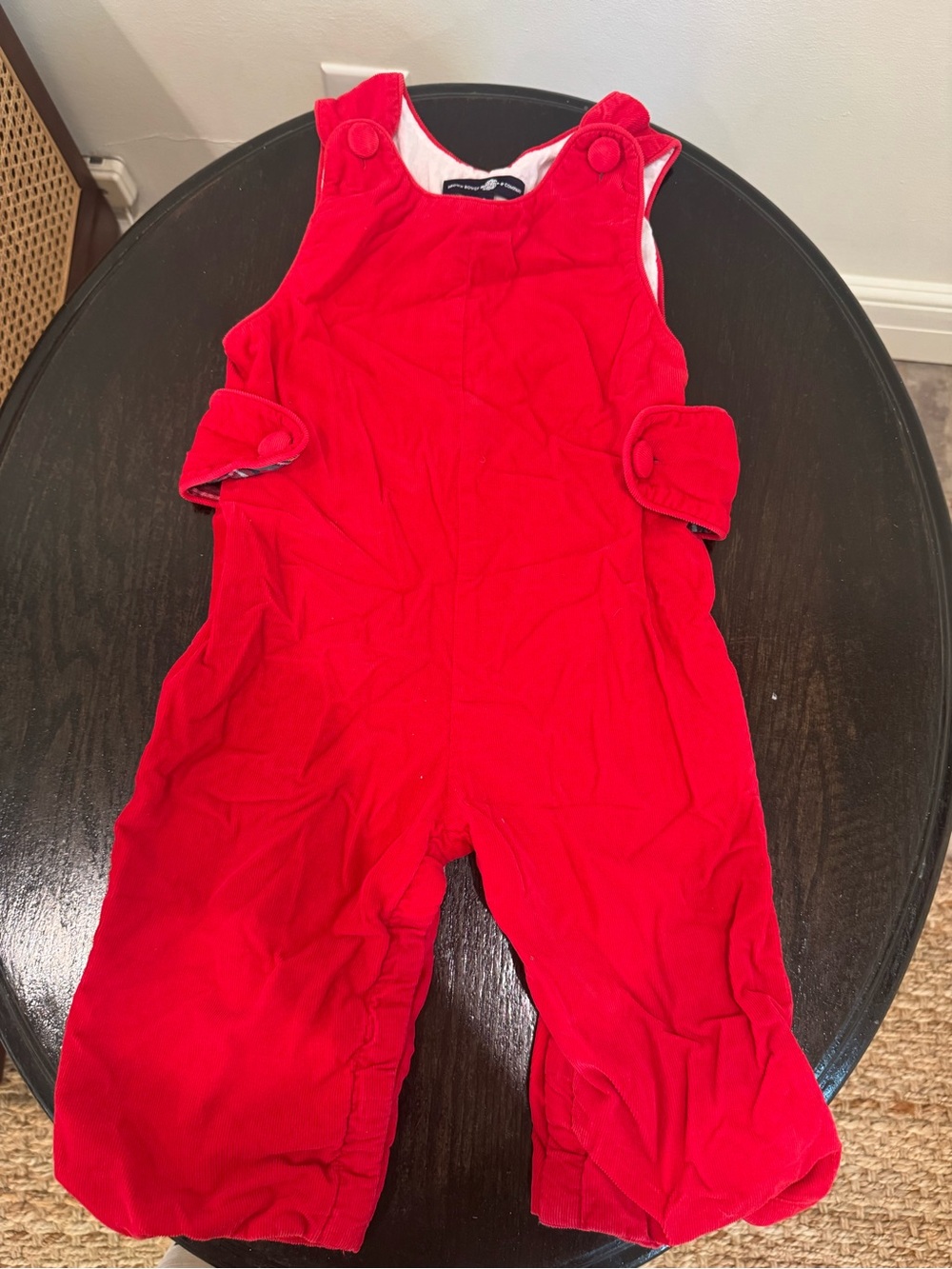 Classic Red Kids One-Piece Overalls